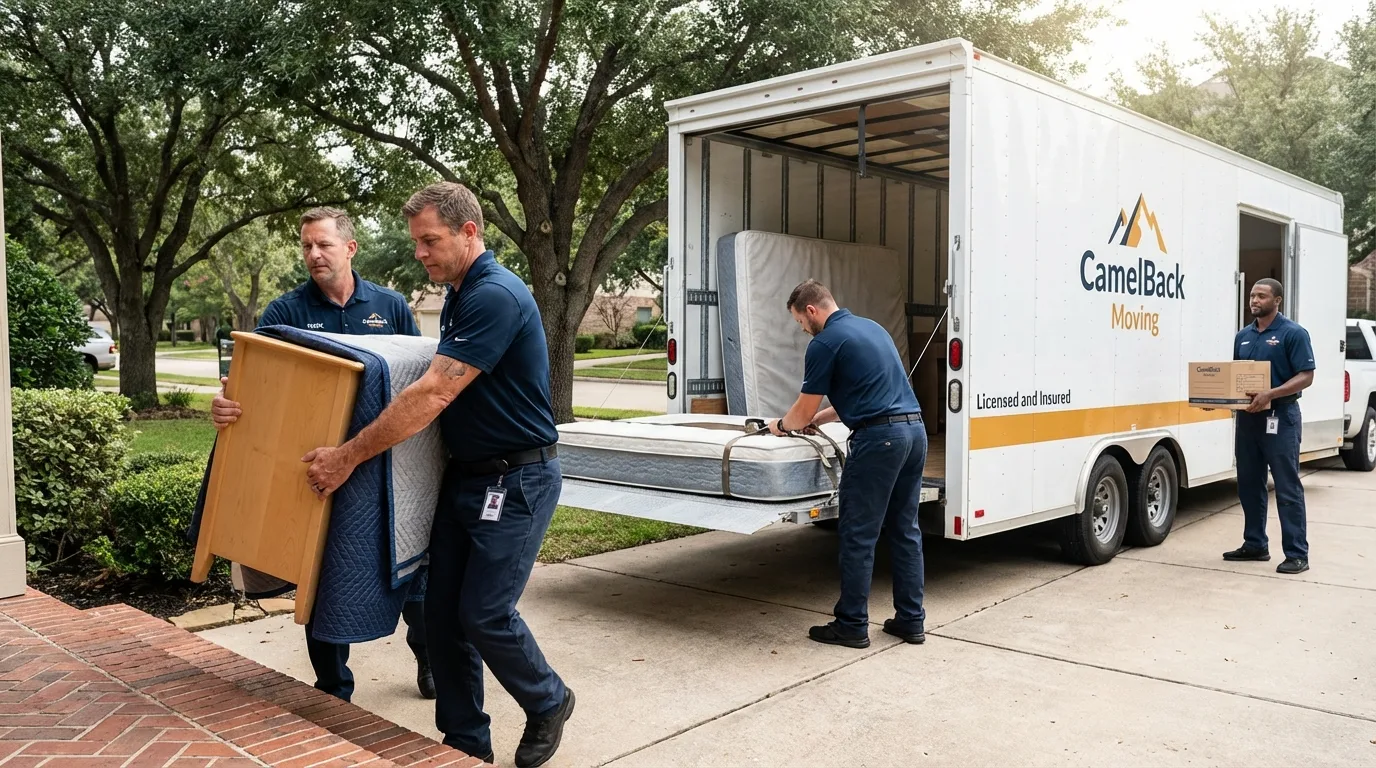 Crew loading residential truck for cross-state move from Clarion, PA